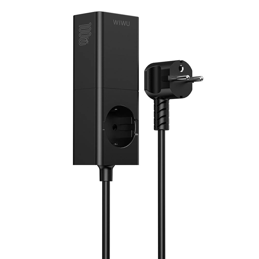 Wiwu Wi-S004 GaN Tech Çift Type-C ve Çift USB-A Girişli 100W 150cm Priz Wiwu Wi-S004 GaN Tech Çift Type-C ve Çift USB-A Girişli 100W 150cm Priz